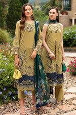 OLIVE GREEN-3PC LAWN EMBROIDERD SUIT By Ramsha